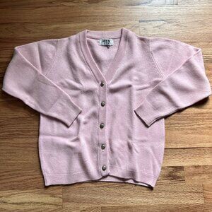VTG  BERK of Burlington Arcade pink cropped cashmere cardigan, XS-S Scotland